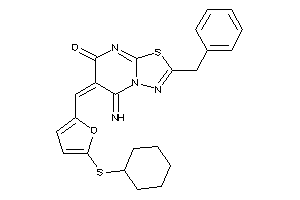 2-benzyl-6-[[5-(cyclohexylthio)-2-furyl]methylene]-5-imino-[1,3,4]thiadiazolo[3,2-a]pyrimidin-7-one