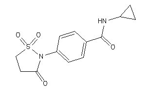 N-cyclopropyl-4-(1,1,3-triketo-1,2-thiazolidin-2-yl)benzamide
