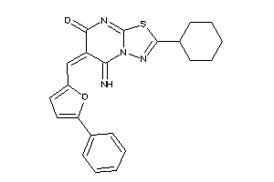 2-cyclohexyl-5-imino-6-[(5-phenyl-2-furyl)methylene]-[1,3,4]thiadiazolo[3,2-a]pyrimidin-7-one