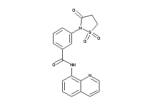 Image of N-(8-quinolyl)-3-(1,1,3-triketo-1,2-thiazolidin-2-yl)benzamide