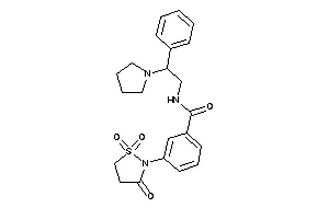 N-(2-phenyl-2-pyrrolidino-ethyl)-3-(1,1,3-triketo-1,2-thiazolidin-2-yl)benzamide