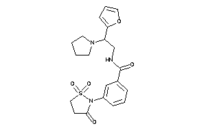 N-[2-(2-furyl)-2-pyrrolidino-ethyl]-3-(1,1,3-triketo-1,2-thiazolidin-2-yl)benzamide