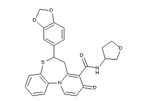 6-(1,3-benzodioxol-5-yl)-9-keto-N-tetrahydrofuran-3-yl-6,7-dihydropyrido[2,1-d][1,5]benzothiazepine-8-carboxamide