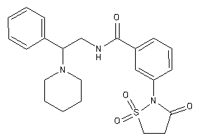 N-(2-phenyl-2-piperidino-ethyl)-3-(1,1,3-triketo-1,2-thiazolidin-2-yl)benzamide