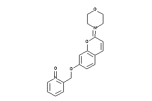 2-[(2-morpholin-4-ium-4-ylidenechromen-7-yl)oxymethyl]pyridine 1-oxide
