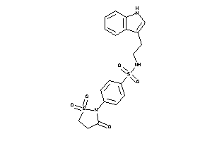 N-[2-(1H-indol-3-yl)ethyl]-4-(1,1,3-triketo-1,2-thiazolidin-2-yl)benzenesulfonamide