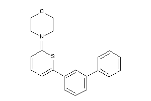 4-[6-(3-phenylphenyl)thiopyran-2-ylidene]morpholin-4-ium