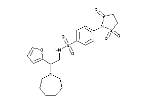 N-[2-(azepan-1-yl)-2-(2-furyl)ethyl]-4-(1,1,3-triketo-1,2-thiazolidin-2-yl)benzenesulfonamide