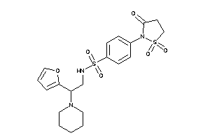 N-[2-(2-furyl)-2-piperidino-ethyl]-4-(1,1,3-triketo-1,2-thiazolidin-2-yl)benzenesulfonamide