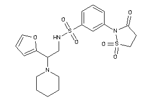 N-[2-(2-furyl)-2-piperidino-ethyl]-3-(1,1,3-triketo-1,2-thiazolidin-2-yl)benzenesulfonamide