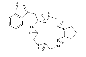 Image of 6-(1H-indol-3-ylmethyl)-1,4,7,10,13-pentazabicyclo[13.3.0]octadecane-2,5,8,11,14-pentone