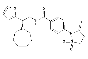 N-[2-(azepan-1-yl)-2-(2-thienyl)ethyl]-4-(1,1,3-triketo-1,2-thiazolidin-2-yl)benzamide