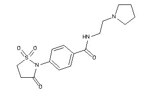 N-(2-pyrrolidinoethyl)-4-(1,1,3-triketo-1,2-thiazolidin-2-yl)benzamide