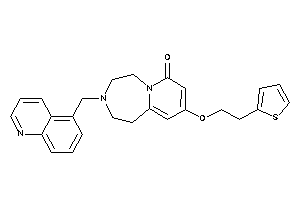 3-(5-quinolylmethyl)-9-[2-(2-thienyl)ethoxy]-1,2,4,5-tetrahydropyrido[2,1-g][1,4]diazepin-7-one
