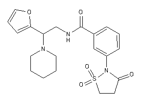 N-[2-(2-furyl)-2-piperidino-ethyl]-3-(1,1,3-triketo-1,2-thiazolidin-2-yl)benzamide