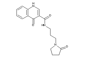 4-keto-N-[3-(2-ketopyrrolidino)propyl]-1H-quinoline-3-carboxamide