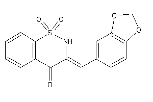 1,1-diketo-3-piperonylidene-benzo[e]thiazin-4-one