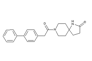 8-[2-(4-phenylphenyl)acetyl]-4,8-diazaspiro[4.5]decan-3-one