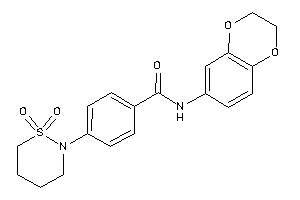 N-(2,3-dihydro-1,4-benzodioxin-6-yl)-4-(1,1-diketothiazinan-2-yl)benzamide