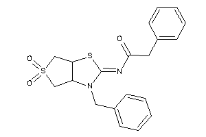 N-(3-benzyl-5,5-diketo-3a,4,6,6a-tetrahydrothieno[3,4-d]thiazol-2-ylidene)-2-phenyl-acetamide
