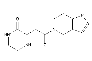 3-[2-(6,7-dihydro-4H-thieno[3,2-c]pyridin-5-yl)-2-keto-ethyl]piperazin-2-one