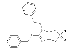 2-(benzylthio)-3-phenethyl-3a,4,6,6a-tetrahydrothieno[3,4-d]imidazole 5,5-dioxide