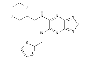 Image of 1,4-dioxan-2-ylmethyl-[5-(2-thenylamino)furazano[3,4-b]pyrazin-6-yl]amine