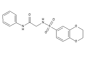 2-(2,3-dihydro-1,4-benzodioxin-6-ylsulfonylamino)-N-phenyl-acetamide