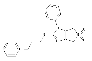 3-phenyl-2-(3-phenylpropylthio)-3a,4,6,6a-tetrahydrothieno[3,4-d]imidazole 5,5-dioxide