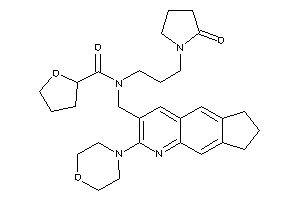 N-[3-(2-ketopyrrolidino)propyl]-N-[(2-morpholino-7,8-dihydro-6H-cyclopenta[g]quinolin-3-yl)methyl]tetrahydrofuran-2-carboxamide