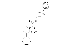 5-(azepane-1-carbonyl)-4-keto-N-[(4-phenylthiazol-2-yl)methyl]-1H-pyridine-3-carboxamide