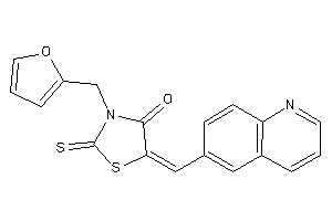 Image of 3-(2-furfuryl)-5-(6-quinolylmethylene)-2-thioxo-thiazolidin-4-one