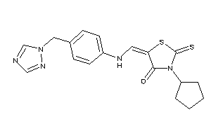 3-cyclopentyl-2-thioxo-5-[[4-(1,2,4-triazol-1-ylmethyl)anilino]methylene]thiazolidin-4-one