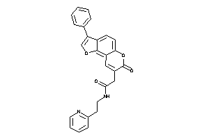 Image of 2-(7-keto-3-phenyl-furo[2,3-f]chromen-8-yl)-N-[2-(2-pyridyl)ethyl]acetamide