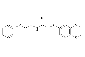 Image of 2-(2,3-dihydro-1,4-benzodioxin-6-ylthio)-N-(2-phenoxyethyl)acetamide