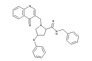 N-benzyl-1-[(4-ketochromen-3-yl)methyl]-4-(phenylthio)pyrrolidine-2-carboxamide