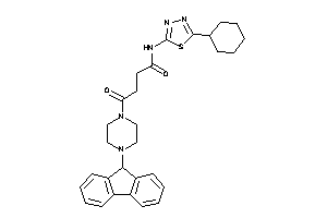 N-(5-cyclohexyl-1,3,4-thiadiazol-2-yl)-4-[4-(9H-fluoren-9-yl)piperazino]-4-keto-butyramide