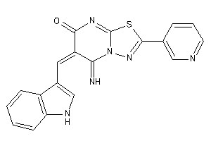 5-imino-6-(1H-indol-3-ylmethylene)-2-(3-pyridyl)-[1,3,4]thiadiazolo[3,2-a]pyrimidin-7-one