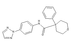 4-phenyl-N-[4-(triazol-2-yl)phenyl]tetrahydropyran-4-carboxamide