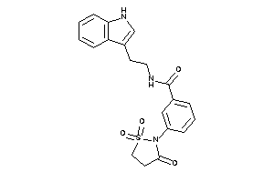 N-[2-(1H-indol-3-yl)ethyl]-3-(1,1,3-triketo-1,2-thiazolidin-2-yl)benzamide