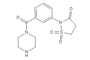 Image of 1,1-diketo-2-[3-(piperazine-1-carbonyl)phenyl]-1,2-thiazolidin-3-one