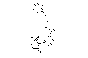 N-(3-phenylpropyl)-3-(1,1,3-triketo-1,2-thiazolidin-2-yl)benzamide