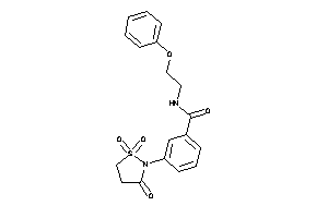 N-(2-phenoxyethyl)-3-(1,1,3-triketo-1,2-thiazolidin-2-yl)benzamide
