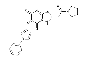 5-imino-2-(2-keto-2-pyrrolidino-ethylidene)-6-[(1-phenylpyrrol-3-yl)methylene]-3H-[1,3,4]thiadiazolo[3,2-a]pyrimidin-7-one