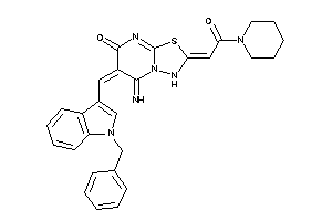 6-[(1-benzylindol-3-yl)methylene]-5-imino-2-(2-keto-2-piperidino-ethylidene)-3H-[1,3,4]thiadiazolo[3,2-a]pyrimidin-7-one