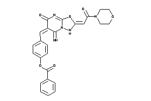 Benzoic Acid [4-[[5-imino-7-keto-2-(2-keto-2-morpholino-ethylidene)-3H-[1,3,4]thiadiazolo[3,2-a]pyrimidin-6-ylidene]methyl]phenyl] Ester