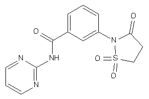 Image of N-(2-pyrimidyl)-3-(1,1,3-triketo-1,2-thiazolidin-2-yl)benzamide