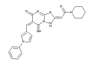 5-imino-2-(2-keto-2-piperidino-ethylidene)-6-[(1-phenylpyrrol-3-yl)methylene]-3H-[1,3,4]thiadiazolo[3,2-a]pyrimidin-7-one