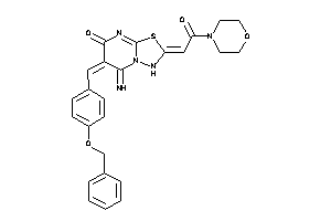 6-(4-benzoxybenzylidene)-5-imino-2-(2-keto-2-morpholino-ethylidene)-3H-[1,3,4]thiadiazolo[3,2-a]pyrimidin-7-one