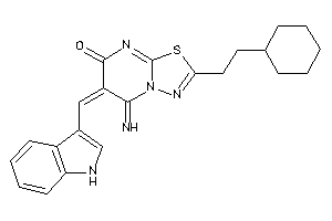2-(2-cyclohexylethyl)-5-imino-6-(1H-indol-3-ylmethylene)-[1,3,4]thiadiazolo[3,2-a]pyrimidin-7-one
